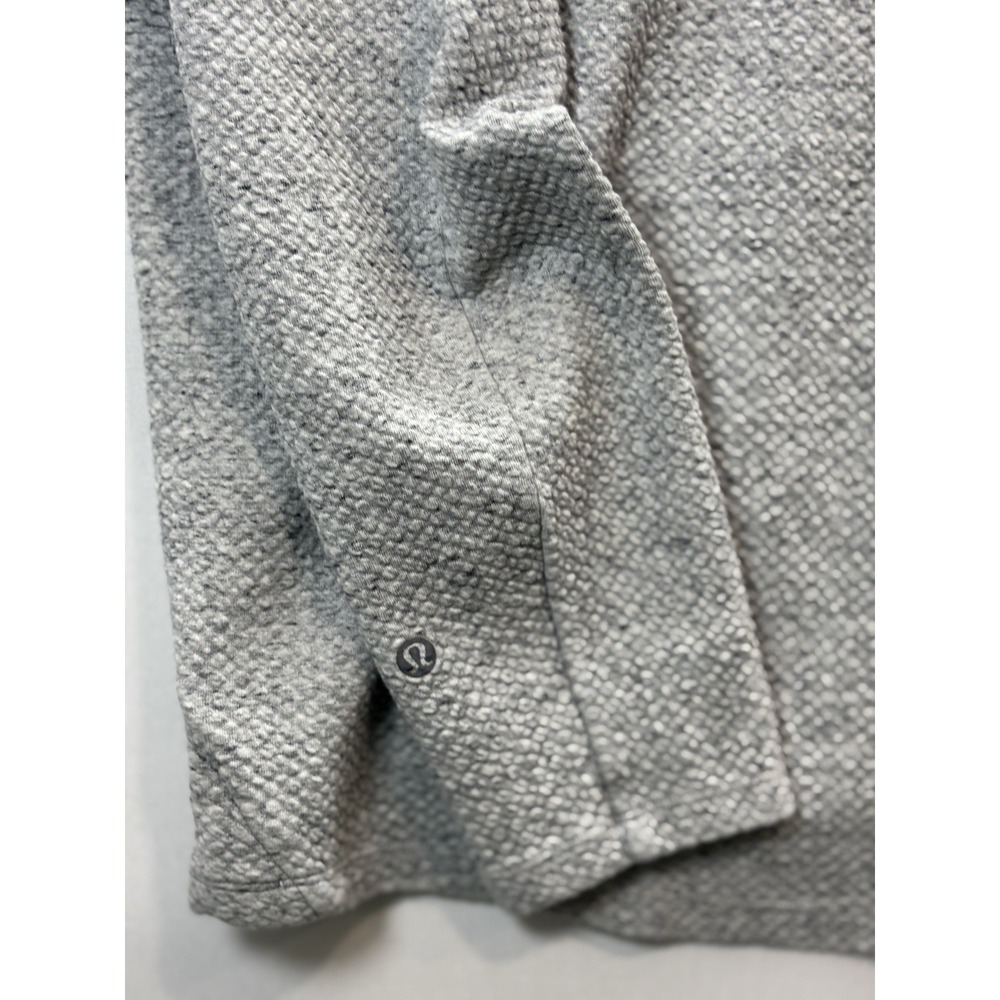 Lululemon Men’s L Textured Fleece Pullover Hoodie Gray Black Speckled - Picture 12 of 16